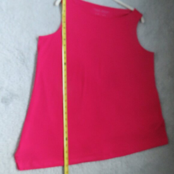 NEW Susan Graver Essential Sleeveless Hi/Lo Liquid Knit Tank XXS Passion Pink - Picture 9 of 14